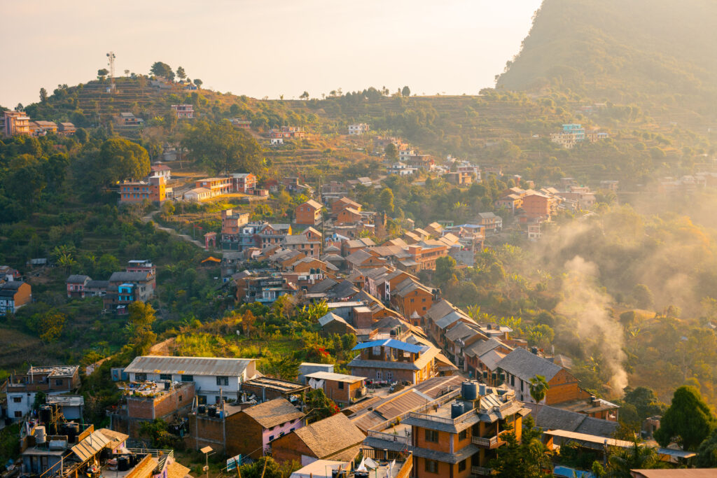 Blick über den Bandipur Bazaar.