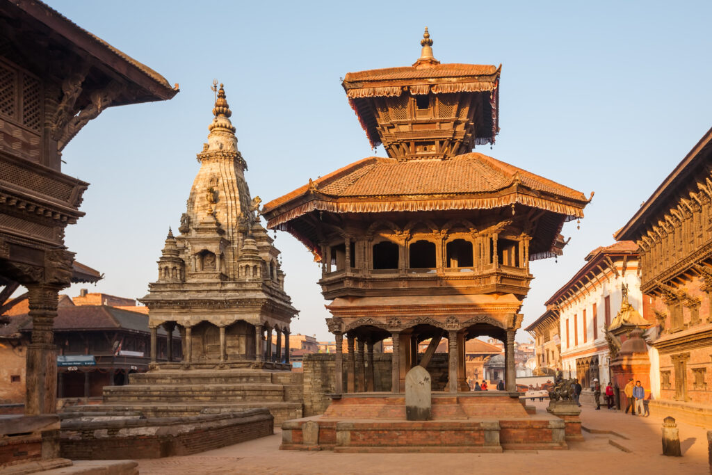 Sehenswürdigkeiten in der Stadt Bhaktapur.