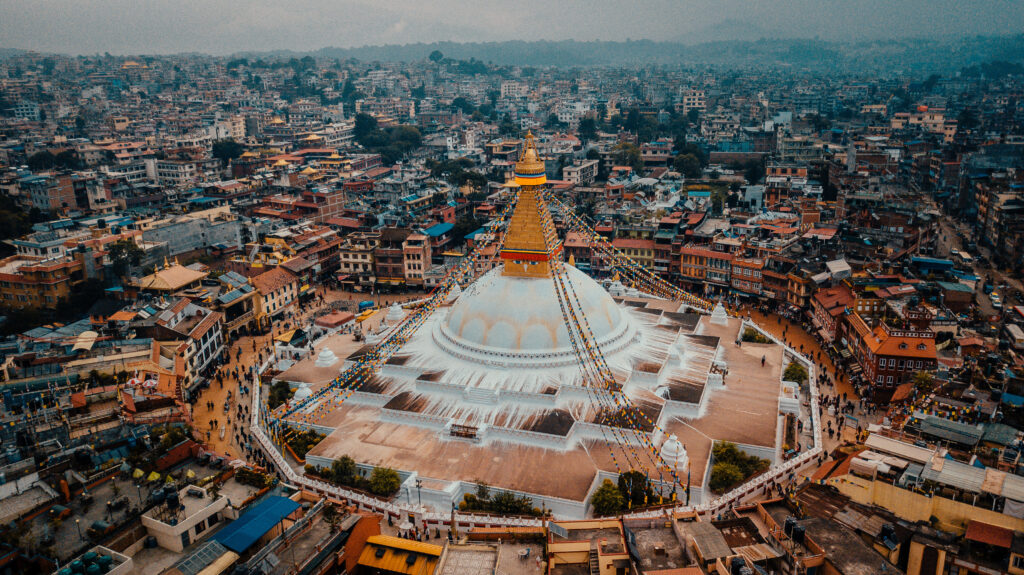 Der Bodhnath Stupa Bodhnath in Kathmandu.