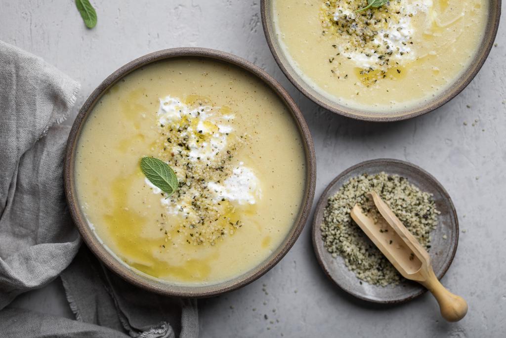 Eine cremige Gemüsesuppe